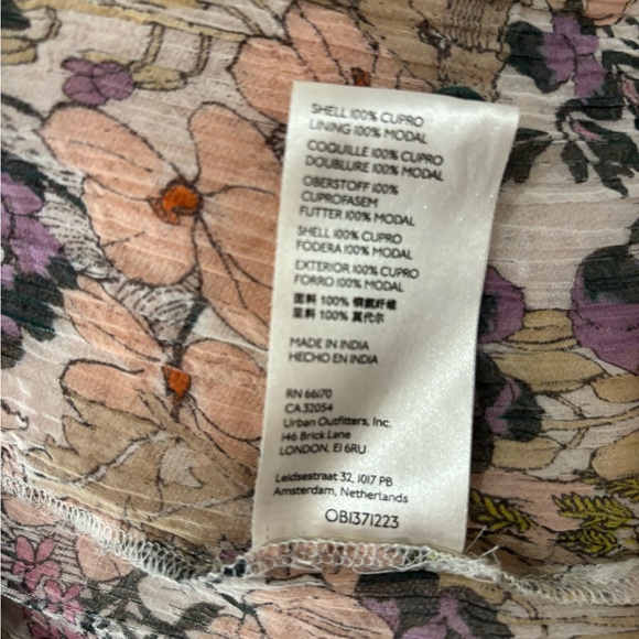 Anthropologie Marais Tiered Floral Chiffon in Owl Print size Small - Picture 8 of 16